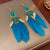 Ethnic Feather Droplet Feather Oil Dripping Earrings