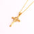 Cross Cross Copper Diamond Inlay Pendants