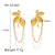 IG Style Flower Flower Geometric Bowknot Chinese Zodiac Animal Stainless Steel Electroplating Earrings