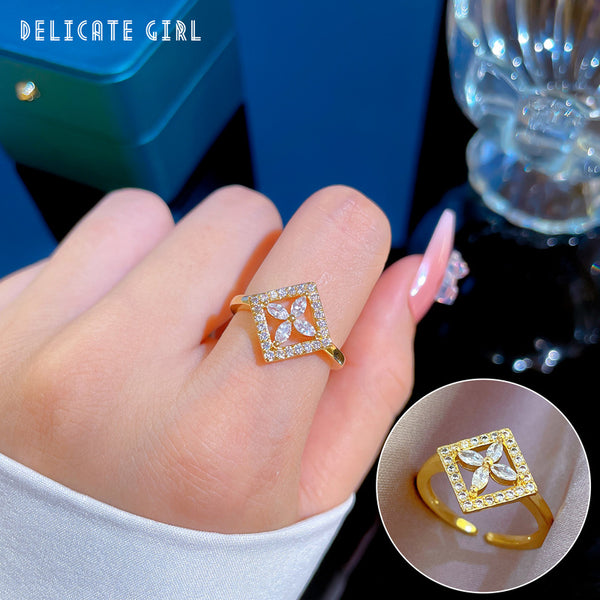 Women Star Crown Brass Rings