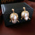 Medieval Droplet Pearl Droplet Geometric Alloy Diamond Inlay Earrings