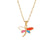 Fashion Round Insect Geometric Heart Stainless Steel 18K Gold Plated Necklaces