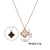 Flower Titanium Steel 18K Gold Plated Necklaces