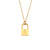 Fashion Letter Number Text Stainless Steel 18K Gold Plated Necklaces