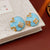 Luxurious Round Geometric Flower Alloy Oil Dripping Earrings