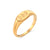 Women Fashion Number Text Letter Stainless Steel 18K Gold Plated Rings