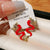 Fashion Dragon Chinese Zodiac Animal Zircon Electroplating Earrings