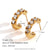 Fashion Circle Geometric Stainless Steel 18K Gold Plated Earrings