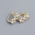 925 Sterling Silver Cute Butterfly Silver Diamond Inlay Stud Earrings