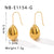 IG Style Droplet Geometric Stainless Steel Electroplating Earrings