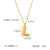 IG Style Letter Number Text Stainless Steel Electroplating Necklaces