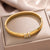 Moderate Luxury Ellipse Titanium Steel Electroplating Bangles