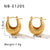 IG Style U-Shape U-Shape Stainless Steel Electroplating Earrings