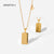 IG Style Circle Stainless Steel 18K Gold Plated Necklaces