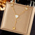 Japanese / Korean Heart Tassel Titanium Steel Electroplating Necklaces