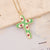 Women Retro Vintage Eye Cross Copper Oil Dripping Pendants