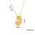 Letter Text Number Titanium Steel 18K Gold Plated Necklaces