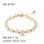 Women IG Style Pearl Geometric Stainless Steel Electroplating Bracelets