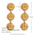 Fashion Round Geometric Stainless Steel 18K Gold Plated Stud Earrings