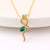 IG Style Women Snake Chinese Zodiac Animal Copper Electroplating Necklaces