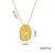 Letter Text Number Titanium Steel 18K Gold Plated Necklaces