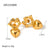 IG Style Heart Geometric Stainless Steel 18K Gold Plated Earrings