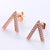 Minimalist U-Shape Stainless Steel Electroplating Stud Earrings