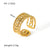 Women IG Style Circle Round Geometric Stainless Steel Electroplating Rings