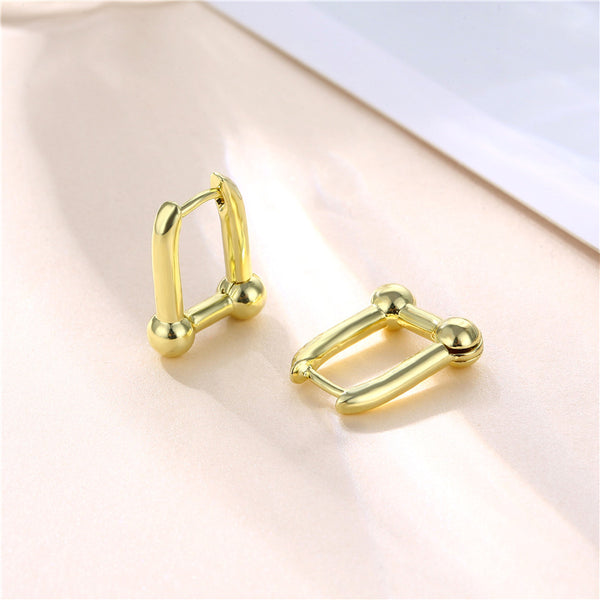 Women Minimalist Geometric Copper Electroplating Earrings