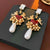 Medieval Heart Tassel Heart Alloy Oil Dripping Earrings