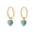 Fashion Heart Stainless Steel 18K Gold Plated Earrings