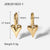 IG Style Geometric Stainless Steel 18K Gold Plated Earrings