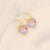 Women IG Style Heart Copper Stud Earrings