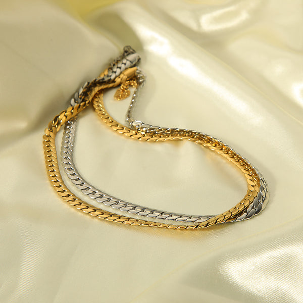 IG Style Chain Geometric Stainless Steel Electroplating Necklaces