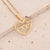 Retro Vintage Heart Copper Zircon Inlay Pendants