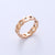 Women Minimalist Metal Diamond Doll Titanium Steel Electroplating Rings