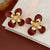 Luxurious Flower Geometric Flower Alloy Oil Dripping Earrings