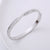 Moderate Luxury Shell Wave Stainless Steel Diamond Inlay Bangles