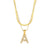 Fashion Stripe Number Text Letter Stainless Steel 18K Gold Plated Necklaces