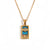 Fashion Quadrilateral Geometric Stainless Steel 18K Gold Plated Necklaces