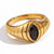 Women Fashion Circle Geometric Stainless Steel 18K Gold Plated Rings