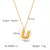 IG Style Letter Number Text Stainless Steel Electroplating Necklaces