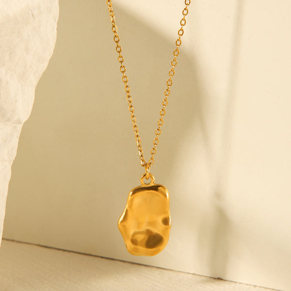 IG Style Irregular Geometric Stainless Steel Electroplating Necklaces