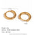 Fashion Circle Geometric Stainless Steel 18K Gold Plated Earrings