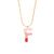 Fashion Letter Letter Text Number Stainless Steel Oil Dripping Necklaces