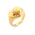 Women Geometric Stainless Steel 18K Gold Plated Rings