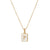 Minimalist Letter Number Text Stainless Steel 18K Gold Plated Necklaces