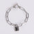 Fashion Unisex Lock Geometric Stainless Steel Bracelets