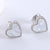 Korean Heart Heart Stainless Steel Electroplating Stud Earrings