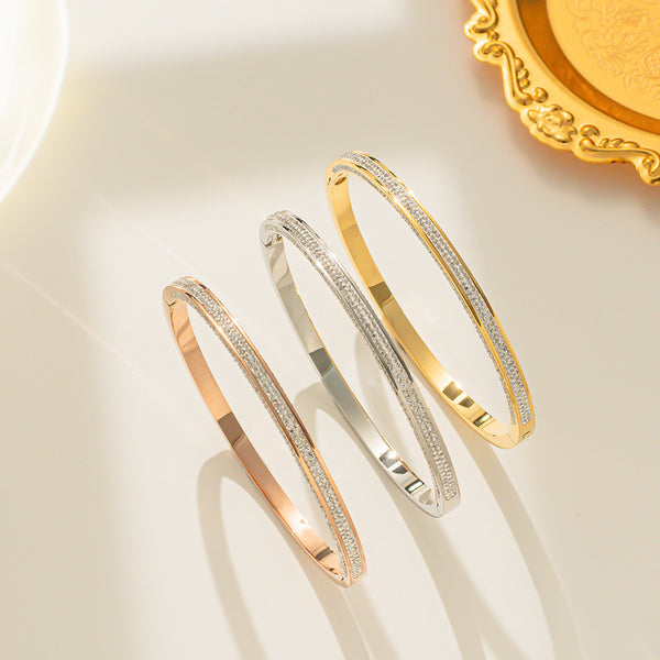 Titanium Steel 18K Gold Plated Bangles